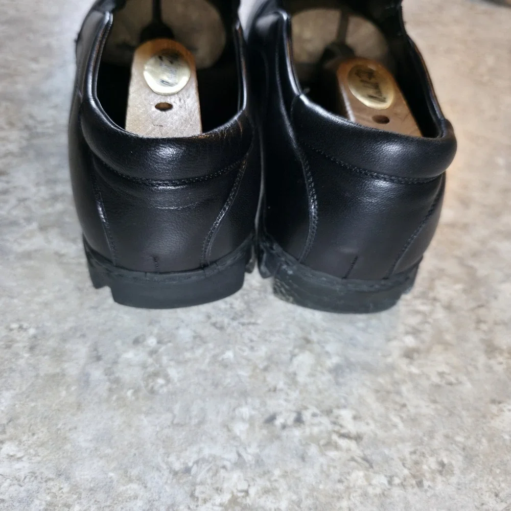 Bruno Magli Slip On Faumo Shoes Mens 11.5 Black Leather Loafers Dress *Read Desc